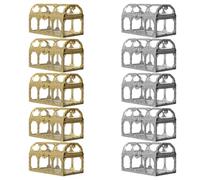 JECOMPRIS Mini Boîte à Friandises Transparente Lot de 10, Style Européen, Coffret Présent pour Mariage et Communion, Boîtes Dragées Support pour Bonbons et Confettis