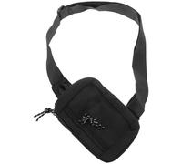 JECOMPRIS Mini Paquet Bandoulière Noir en Tissu Oxford Résistant Paquet de Poitrine Imperméable pour Homme Léger et Compact pour Téléphone et Voyage Multifonction pour Sport et Randonnée