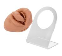 JECOMPRIS Modèle Simulé de Bouche Humaine en Silicone pour Pratique de Piercing, Kit D'entraînement avec Langue Flexible, Design Esthétique et Forme Réaliste pour Usage Professionnel