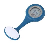 JECOMPRIS Montre Infirmière en Acier Inoxydable et Silicone, Style Simple Suspendue à Affichage Numérique LCD pour Hôpitaux et Personnel Médical