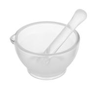 JECOMPRIS Mortier et Pilon en Verre 225 G 90 MM Bol de Broyage Scientifique et Pharmaceutique Outil Manuel pour Broyer Poudres Médicinales et Épices Usage Laboratoire Cuisine