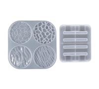 JECOMPRIS Moule à sous-Verres DIY en Silicone Souple, Forme Vague, Transparent, 4 Emplacements, pour Résine Époxy, Loisirs Créatifs, Fabrication de Dessous de Tasse pour Café et Thé,