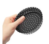 JECOMPRIS Moule Rond à Pizza Antiadhésif 5 Pouces Fond Amovible en Acier Carbone pour Cuisson de Petites Pizzas, Tartes et Desserts Maison
