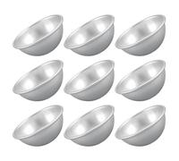 JECOMPRIS Moules à Tartelettes Miniatures en Aluminium 9 Pièces, Demi-sphères Moyennes, Antiadhésifs pour Cuisson de Tartes aux Œufs, Cheesecakes et Desserts, Ustensiles de Pâtisserie