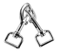 JECOMPRIS Mousquetons Lot de 2 Pièces pour Laisse de Chien en Alliage de Zinc Rotation à 360 Degrés, Résistant la Corrosion, pour Équipements Sportifs et Bagages