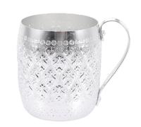 JECOMPRIS Mug Multifonction en Métal Argenté, Tasse à Café et Eau Résistante aux Chocs, Format Standard, pour Maison, Café et Restaurant, Gobelet Créatif pour Boissons Chaudes et Froides