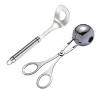 JECOMPRIS Outil à Boulettes de Viande en Acier Inoxydable Pince et Cuillère à Boulettes Petite Taille Accessoire la Cuisine Pratique pour Préparer Crevettes et Viande Maison Réutilisable