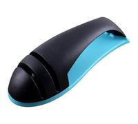 JECOMPRIS Outil D'affûtage Cuisine Multifonction en Abs Bleu Pierre Diamantée et Céramique, Facile à Ranger pour Couteaux à Découper et Couteaux D'office
