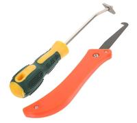 JECOMPRIS Outil de Retrait de Coulis en Acier Tungstène Kit pour Enlever Joint Carrelage Salle de Bain 2 Pièces Manche Abs et Caoutchouc Nettoyant pour Mastic et Joints Couleur Aléatoire