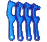 JECOMPRIS Ouvre-couvercle de Seau Plastique 4 Pièces Bleu, Clé à Molette Antidérapante pour Ouvrir Pots de Peinture, Outil de Levage Résistant pour Usage Industriel et Atelier