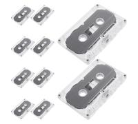 JECOMPRIS Pack de 10 Cassettes Audio Vides 30 Min en Plastique, Adaptées aux Messages Personnels et Ambiance Rétro