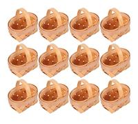 JECOMPRIS Panier Tressé Miniature En Copeaux De Bois Lot De 12 Pour Rangement Bureau Et Atelier Créatif