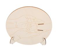 JECOMPRIS Panneau Annonce De Naissance Gravé Avec Support Plaque Ronde Né Pour Hôpital De Naissance Et Shower