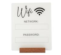 JECOMPRIS Panneau de Wi-Fi en Acrylique Solide Rappel Clair, Design Élégant et Résistant aux Rayures, pour Maison, Bureau ou Restaurant