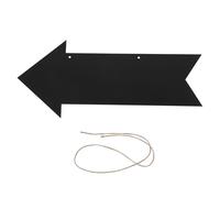 JECOMPRIS Panneau Suspendu en Acrylique Noir Double Face, Porte-affiche Directionnel DIY pour Mariage, Fête et Bureau, Tableau Noir à Craie Effaçable, Signalisation Décorative Polyvalente,