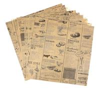 JECOMPRIS Papier D'emballage Alimentaire Kraft Rétro 25x25 Cm pour Rouleaux de Poulet, 50 Feuilles Imperméables et Saines, pour Emballage et Doublure de Mini Paquet