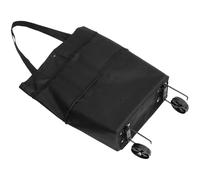 JECOMPRIS Paquet de Courses Pliable à roulettes Grand Format, Paquet à Provisions Noir avec Chariot Trolley Léger et Résistant, pour Courses, Voyage et Rangement Pratique, 1 Pièce