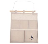 JECOMPRIS Paquet de Rangement Mural en Coton Jaune Style Japonerie, Poche Murale Multi-Usage Suspendue pour Chambre D’garçon et Filles, Organisateur de Porte Pratique pour Télécommande