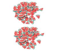 JECOMPRIS Patch Décoratif pour Ongles DIY en Pâte Polymère, 3 Angles Pastèque, 10 G par Sachet, Lot de 5 Sachets pour Décoration Nail Art et Coques de Téléphone, Accessoires Nail Art Salon