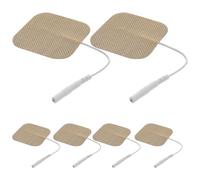 JECOMPRIS Patchs de Massage Auto-adhésifs 8 Pièces 5x5 Cm en Tissu Non Tissé Marron, Électrodes Professionnelles Compatibles Électrostimulation, Coussinets Souples pour Usage Médical