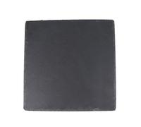 JECOMPRIS Pierre à Griller pour Steak 25cm Carrée en Pierre Naturelle, Plaque de Cuisson Teppanyaki pour Barbecue, Assiette de Présentation pour Tea Party et Showers