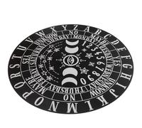 JECOMPRIS Planche à Pendule en Bois de Pin Massif 25 Cm, Gravure Artistique Noir et Blanc, Plateau de Divination Wicca pour Fournitures D’autel, Accessoire Pratique pour Jeux de Voyance