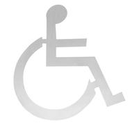 JECOMPRIS Plaque Porte Toilette Handicapés Acier Inoxydable Signalétique Fauteuil Roulant pour Salle de Bain Panneau Robuste et Facile à Installer Adapté Aux Espaces Publics