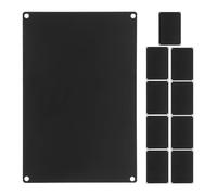 JECOMPRIS Plaques Signalétiques en Aluminium Noir 15X10 CM Lot de 10 Trous pour Gravure et Marquage Métallique Vierges pour Usage Industriel et Artisanat