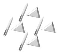 JECOMPRIS Plateau de Pesée en Acier Inoxydable 8 Pcs - Mini Coupelles et Cuillères Doseuses Pointues pour Balance Électronique Pesage Précis de Bijoux Poudres et Liquides Usage