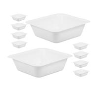 JECOMPRIS Plateaux De Pesée Carrés En Plastique Réutilisables, Lot De 10 Petits Plats De Pesée Blancs Pour Laboratoire, Précision Élevée, Adaptés Au Pesage D'échantillons Et D'aliments