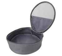 JECOMPRIS Pochette à Vaisselle de Camping en Tissu Oxford Solide, Rangement Portable pour Assiettes Rondes Compartiments en Maille, pour Pique-niques et Activités Plein Air, Kit Couvert