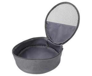 JECOMPRIS Pochette à Vaisselle de Camping en Tissu Oxford Solide, Rangement Portable pour Assiettes Rondes Compartiments en Maille, pour Pique-niques et Activités Plein Air, Kit Couvert