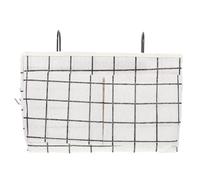 JECOMPRIS Pochette de Rangement Suspendue Pratique en Tissu Blanc pour Chevet, Panier à Suspendre Multifonctionnel et Compact, pour Chambre ou Dortoir