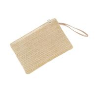 JECOMPRIS Pochette Femme en Raphia Synthétique Portable et Multifonction, Petit Paquet à Main Élégant pour Travail et Usage Quotidien