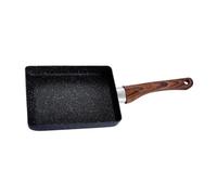 JECOMPRIS Poêle Tamagoyaki Carrée Antiadhésive Pierre de Maifan Poêle à Frire Polyvalente pour Omelettes Crêpes et Viandes Compatible Induction Moyenne avec Manche Couleur Couleur Aléatoire