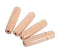 JECOMPRIS Poignée Bois pour Barbecue Lot de 4 Manches Ergonomiques en Bois Massif 8.8X2.3 CM Accessoires Barbecue pour Outils et Brosses de Nettoyage
