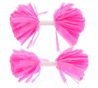 JECOMPRIS Pompons Roses Légers en Plastique Accessoires Réutilisables 2 Pièces avec Poignée Portable pour Pom-Pom pour Performances Sportives et Fêtes D'équipe