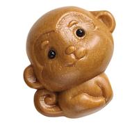 JECOMPRIS Porte-Clés en Bois Sculpté Singe Statuette Artisanale en Bois de Santal Décoration Suspendue Singe Accessoire Original pour Clés et Décoration Intérieure