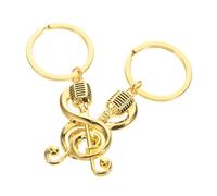 JECOMPRIS Porte-clés Musical Note Micro, Lot de 2, Alliage Doré, Présent | Design Créatif et Réaliste, Format Compact, pour Clés ou Paquet, Idée Présent Musique pour Passionnés