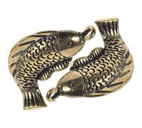 JECOMPRIS Porte-clés Pendentif Poisson en Laiton Créatif et Délicat, 2 Pièces, Ornement Décoratif et Accroche-regard pour e Voiture, Style Chic et Raffiné