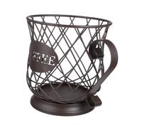 JECOMPRIS Porte Dosettes de Café Marron Organisateur de Capsules Pratique et Décoratif pour Cuisine Salon ou Bureau Rangement Polyvalent pour Capsules Fruits et Snacks