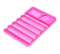 JECOMPRIS Porte-stylo Nail Art 5 Compartiments Palette Mélange et Dégradé, Rangement pour Pinceaux et Stylos à Ongles, Plastique Solide, Couleur Rose Fuchsia, Accessoire Professionnel