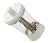 JECOMPRIS Pot à Sel à Poussoir 1 Pièce en Verre Blanc Hermétique, Doseur Précis Cuisine et Table, Distributeur de Sel Pratique pour Assaisonnements et Épices - Pique-niques et Repas