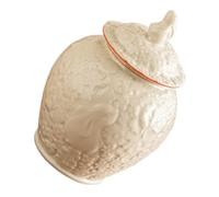 JECOMPRIS Pot Céramique Gravé avec Couvercle Hermétique pour Thé Café Et Rangement Décoratif De Cuisine avec Motif De Lapin pour Pâques