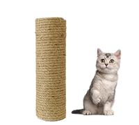 JECOMPRIS Poteau de Remplacement en Bois 6cm X 40cm pour Arbre à Chat, Colonne d'escalade Solide Corde Naturelle, Accessoire Chat pour Griffoir et Poste de Recharge, pour Chaton Grimpant