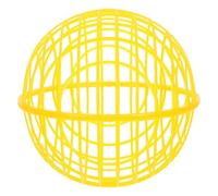 JECOMPRIS Poulailler Circulaire Jaune Ventilé 30 CM en Plastique, Cage Roulante Sécurisée pour Poules et Lapins en Extérieur, Structure Stable pour Petits Animaux de Compagnie