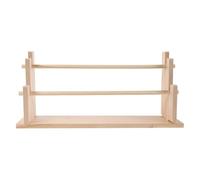 JECOMPRIS Présentoir À Rubans en Bois 2 Niveaux Organisateur De Rangement pour Rubans Washi Bobines Et Rouleaux pour Atelier De Loisirs Créatifs Boutique Pâtisserie