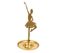 JECOMPRIS Présentoir Bijoux Danseuse Doré Élégant Support Boucles Oreilles Colliers et Bagues Organisateur de Rangement Décoratif pour Femme Cadeau Fête et Anniversaire