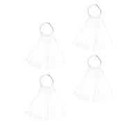 JECOMPRIS Présentoir de Vernis à Ongles 150 Pcs en Éventail Anneau Métallique Transparent, Planches D'entraînement pour Nail Art, Nuanciers Professionnels pour Salon de Manucure et Outils