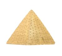 JECOMPRIS Pyramide Égyptienne Miniature en Résine Dorée, Figurine Décorative Petite Taille pour Bureau et Maison, Ornement Créatif pour Décor Intérieur, Accessoire de Collection Polyvalent